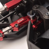 GPM Aluminum 7075 Alloy Front Hinge Pin Brace Set Red for Tekno MT410 2.0