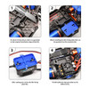 GPM Aluminum 7075 Alloy Electronic Mount Plate Orange for Traxxas 1/16 Mini Maxx