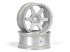 HPI 160753 TE37 Wheel 26mm Matte Chrome (6mm Offset) (2Pcs)