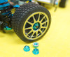 Yeah Racing YA-0448DB 4mm Aluminium 1/10 Wheel Flange Lock Nut Dark Blue 4pcs