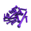 Yeah Racing YA-0733PP Aluminum Screws Set Purple for SANWA M17 Transmitter