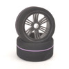 Contact RC JW2-38FA WGT10 Front Tires 38Sh w/ Black Carbon Rim 60mm Lilac (2)