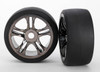 Traxxas 6477 Tires/Wheels Assembled Black Chrome Rear XO-1 (2)