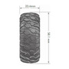 Louise R/C - CR-Rowdy Front/Rear 1/18, 1/24 1.0" Crawler Tires Super Soft (2)