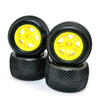 HoBao 11105Y Complete Tires w/ Yellow Wheels Set (4Pcs) for 1/10 Hyper TT2.0