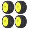 Pro-Line PRO1031512 1/28 Electron 2.0 T F/R Tires 7mm Yellow Wheels (4) : Micro-T