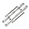 GPM Aluminum 7075-T6 + Stainless Steel Rear Camber Links Silver for Arrma 1/8 Talion