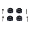 GPM Alum Wheel Hex Adapters +3mm Black : SCX10 III Jeep Wrangler / Capra 1.9