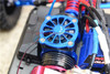 GPM Racing Aluminum Motor Heatsink Blue w/ Cooling Fan : Traxxas E-Revo VXL 2.0