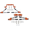 GPM Aluminum Front & Rear Tie Rods w/ Stabilizer Orange : Traxxas Hoss 4x4 VXL