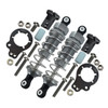 GPM Alum Rear Adjustable Spring Shocks (75mm) & Protector Mount Silver for Tamiya Lunch Box