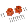 GPM Racing Aluminum Hex Adapters Converter +10mm Orange : Losi 1/8 LMT 4WD