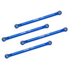 GPM Racing Aluminum 7075 Lower 4-Link Bar Set Blue for Losi 1/18 Mini LMT