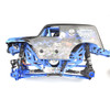 GPM Racing Aluminum 7075 Upper & Lower Link Bar Set Silver for Losi 1/18 Mini LMT