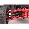 GPM Med. Carbon Steel Rear CVD Drive Shafts w/Alum Whl Hex Red for Arrma Grom