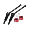 GPM Medium Carbon Steel Rear CVD Drive Shafts (40mm) w/Wheel Hex Red for Mojave Grom