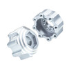GPM Aluminum 8x32 to 17mm 1/2" Offset Hex Adapters (2) Silver for Pro-Line Wheels