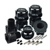 GPM Alum 7075-T6 Hex Adapters (+6.5mm) & Wheel Lock Black for Sledge/E-Revo/Maxx