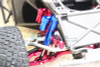GPM Aluminum Front+Rear L-Shape Piggy Back Damper Orange : Unlimited Desert Racer