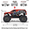 ARRMA ARA3230ST2 1/10 GORGON 4X2 MEGA 550 Brushed Monster Truck RTR w/ Battery & Charger Red