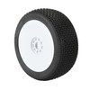 AKA Racing 1/8 Super Nova SLW Off-Road Tires Racer Bundle, White Wheels for Buggy