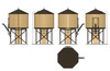 Broadway Limited Imports 7927 Water Tower, Weathered Yellow, Unpowered HO Scale
