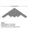 E-flite EFLU09050 Micro B-2 Spirit of America Twin 30mm EDF BNF Basic Airplane