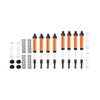 GPM Alum Front & Rear Spring Shock Set 130 & 134mm Orange for Losi 1/8 LMT 2.0