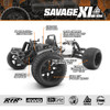 HPI 160550 1/8 Savage XL Nitro SBK 4WD Monster Truck Builders Kit