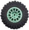 NHX RC 1.2" Crawler Tires w/ Alum Beadlock Wheel (4) for 1/18 TRX-4M Super Soft -Green