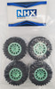 NHX RC 1.2" Crawler Tires w/ Alum Beadlock Wheel (4) for 1/18 TRX-4M Super Soft -Green