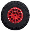 NHX RC 1.2" Crawler Tires w/ Alum Beadlock Wheel (4) for 1/18 TRX-4M Super Soft -Red