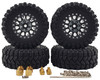NHX RC 1.2" Crawler Tires w/ Alum Beadlock Wheel (4) for 1/18 TRX-4M Super Soft -Titanium Color