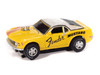 Auto World Super III 1970 BOSS Ford Mustang Fender Yellow HO Scale Slot Car