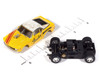 Auto World Super III 1970 BOSS Ford Mustang Fender Yellow HO Scale Slot Car