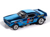 Auto World 4Gear 1970 Plymouth Barracuda Drag Hurst Shifters Blue HO Slot Car