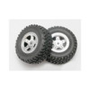 Traxxas 7073 SCT Tires w/ Beadlock Chrome Wheels