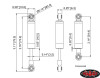 RC4WD Z-D0045 Super Scale 70mm White Shocks with Internal Springs