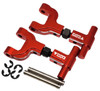 NHX RC Aluminum Adjustable Rear Upper Arm Set Red : Tamiya TT02