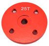 NHX RC Round Aluminum Servo Horn -25T - Red