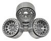 NHX RC 1.9" Aluminum Beadlock Crawler Wheels Rims M105 Silver 4pcs