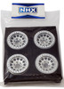 NHX RC 1.9" Aluminum Beadlock Crawler Wheels Rims M105 Silver 4pcs