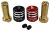 NHX RC Heatsink Bullet Plug Grips w/5.0mm Bullets (Black/Red) for Battery Charge Connector
