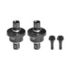 GPM Front & Rear Complete Differential 10/43T Black for Traxxas 1/8 4WD Sledge