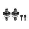 GPM Front & Rear Complete Differential 10/43T Silver for Traxxas 1/8 4WD Sledge