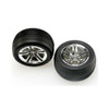 Traxxas 5574R Front Twin Spoke Wheels w/ Alias Ribbed Tires (2)