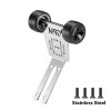 GPM Stainless Steel Bearing Wheelie Bar Thick 1mm Black for ARRMA 1/16 Mini Kraton