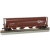 Bachmann 19103 Canadian 4 Bay Cylindrical Grain Hopper - CN #377375 (Oxide Red) HO Scale