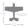 E-flite EFLU02050 UMX Eratix 3D FF (Flat Foamy) 450mm BNF Basic Airplane w/AS3X & SAFE Select
