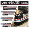 Kato 106-3530 Amtrak F40PH & Superliner Phase III 4-Unit Set N Scale